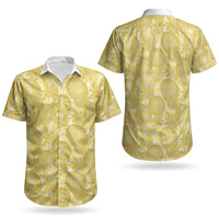 Melemele Hawaii Breadfruit Palaka Motifs Couples Matching Long Sleeve Bodycon Dress and Hawaiian Shirt LT14 - Polynesian Pride