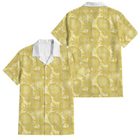 Melemele Hawaii Breadfruit Palaka Motifs Family Matching Puletasi and Hawaiian Shirt LT14 Dad's Shirt - Short Sleeve Yellow - Polynesian Pride