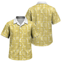 Melemele Hawaii Breadfruit Palaka Motifs Family Matching Puletasi and Hawaiian Shirt LT14 Son's Shirt Yellow - Polynesian Pride