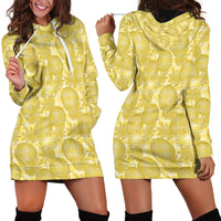 Melemele Hawaii Breadfruit Palaka Motifs Hoodie Dress LT14 - Polynesian Pride