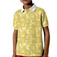 Melemele Hawaii Breadfruit Palaka Motifs Kid Polo Shirt LT14 Kid Yellow - Polynesian Pride