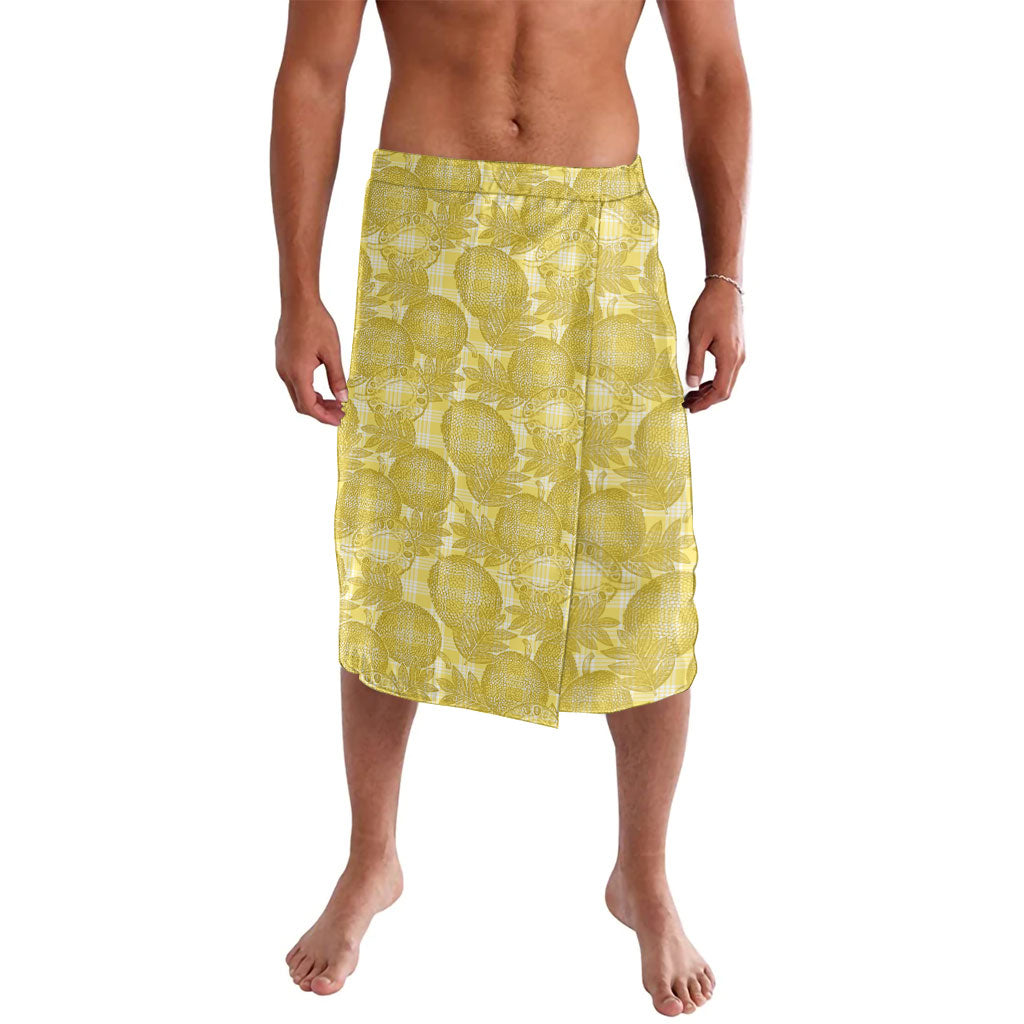Melemele Hawaii Breadfruit Palaka Motifs Lavalava LT14 Yellow - Polynesian Pride