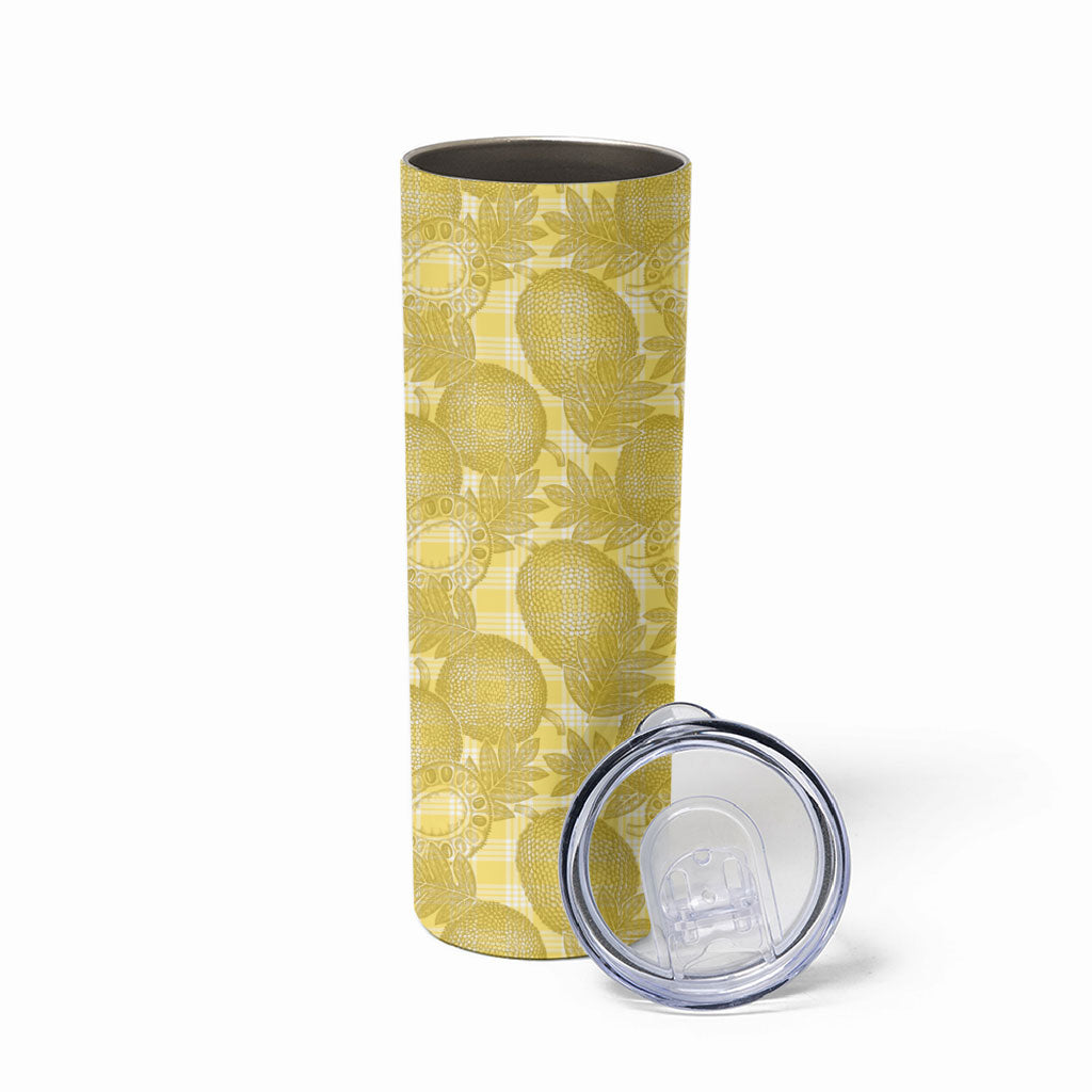 Melemele Hawaii Breadfruit Palaka Motifs Skinny Tumbler LT14 - Polynesian Pride