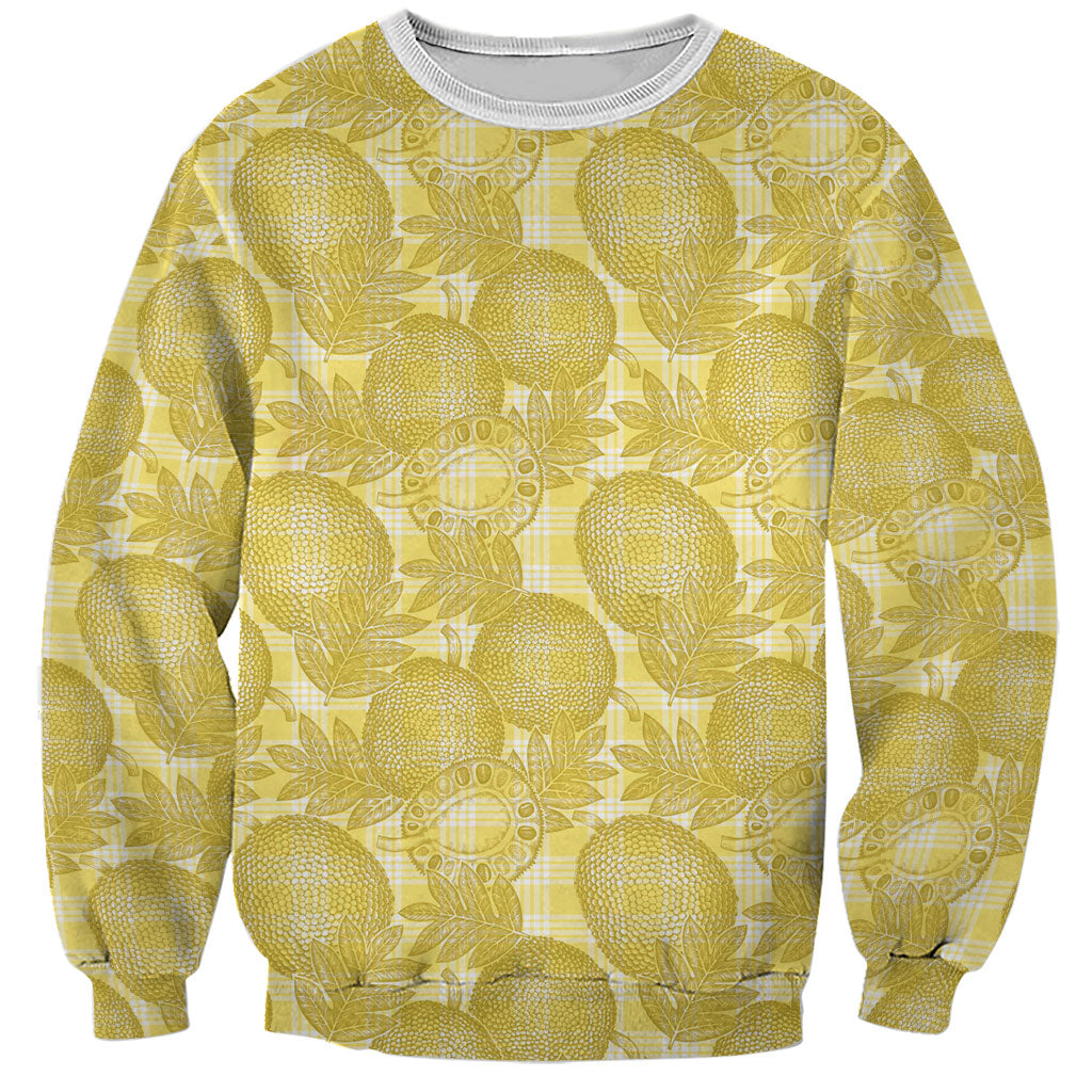 Melemele Hawaii Breadfruit Palaka Motifs Sweatshirt LT14 Unisex Yellow - Polynesian Pride