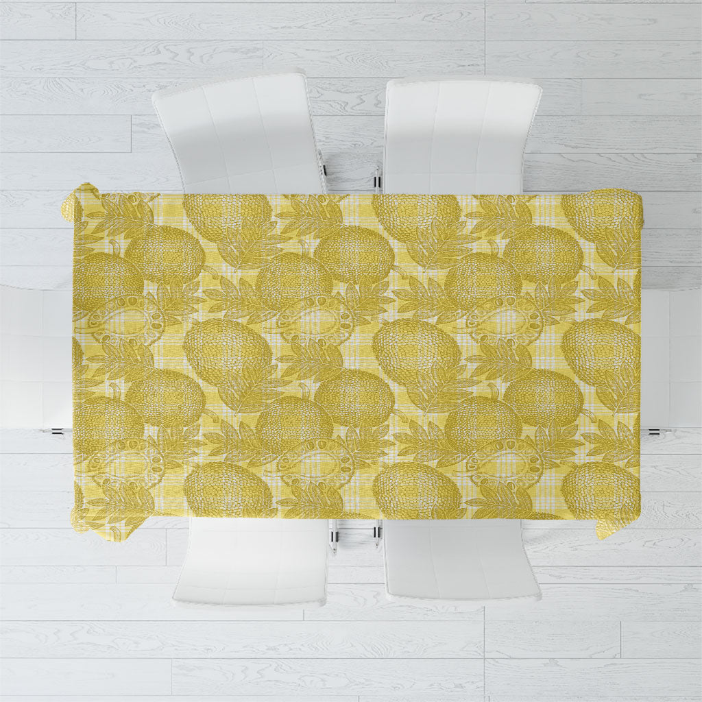 Melemele Hawaii Breadfruit Palaka Motifs Tablecloth LT14 Yellow - Polynesian Pride