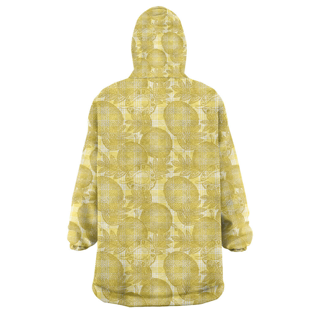 Melemele Hawaii Breadfruit Palaka Motifs Wearable Blanket Hoodie LT14 - Polynesian Pride