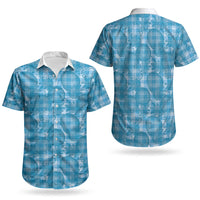 Polu Hawaii Breadfruit Palaka Motifs Couples Matching Tank Maxi Dress and Hawaiian Shirt LT14 - Polynesian Pride