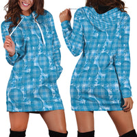 Polu Hawaii Breadfruit Palaka Motifs Hoodie Dress LT14 - Polynesian Pride