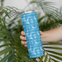 Polu Hawaii Breadfruit Palaka Motifs Skinny Tumbler LT14 - Polynesian Pride