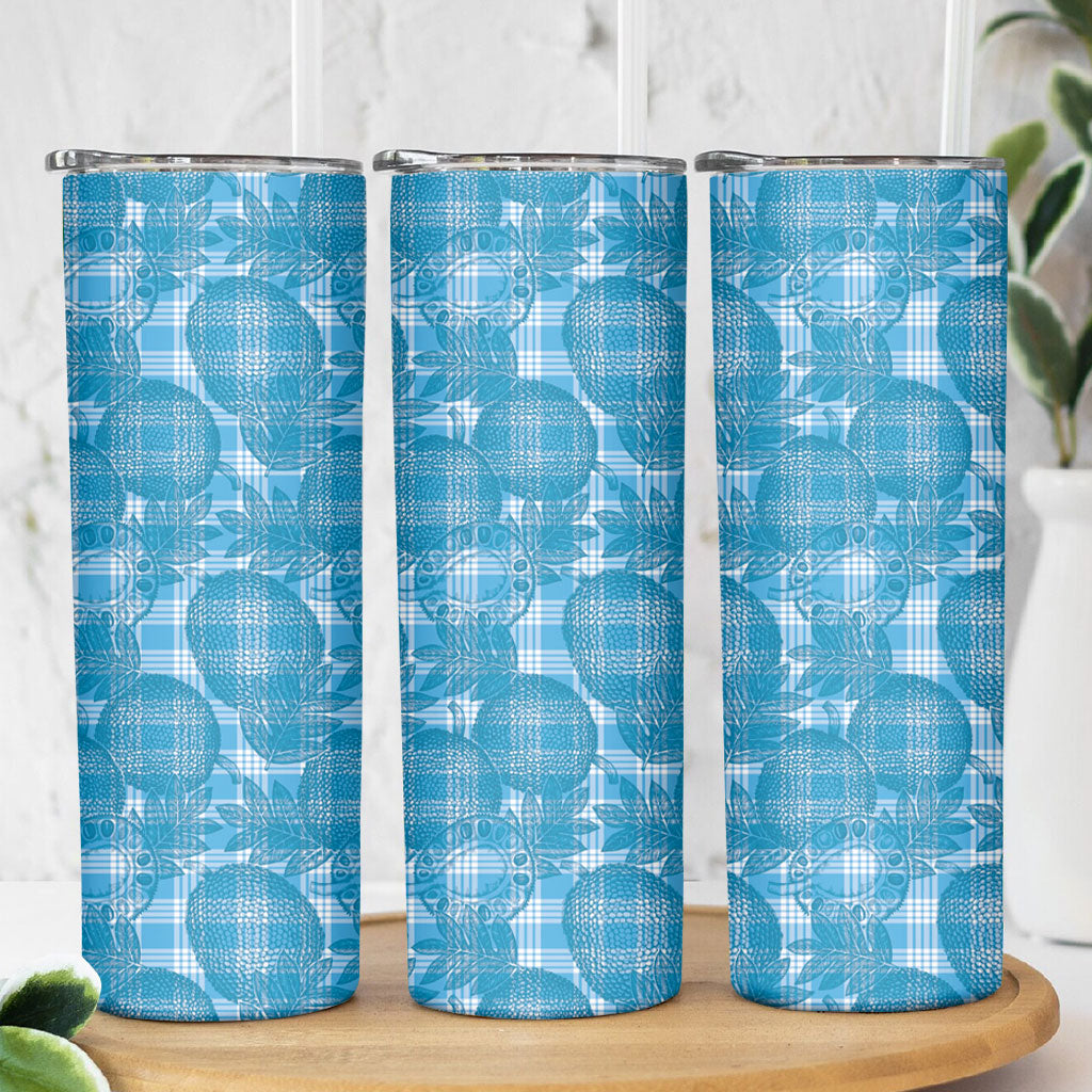 Polu Hawaii Breadfruit Palaka Motifs Skinny Tumbler LT14 - Polynesian Pride