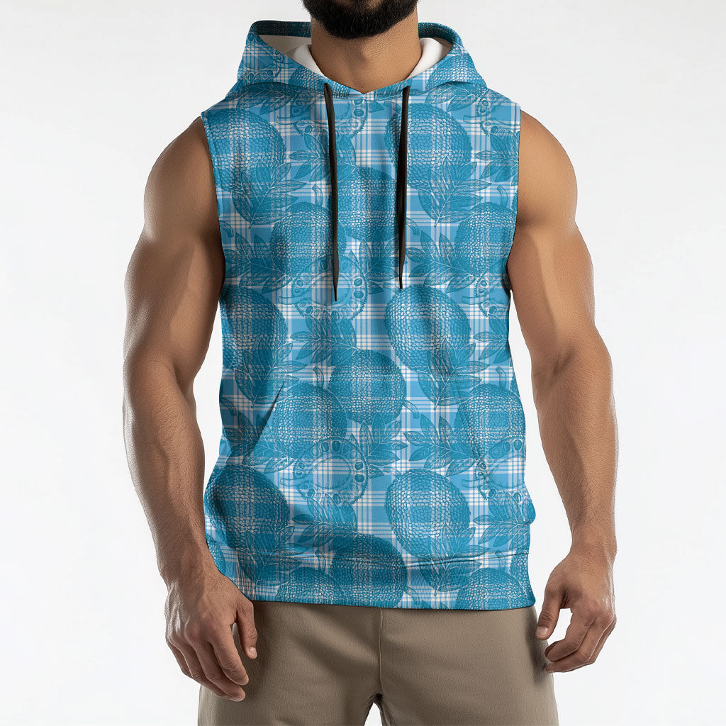 Polu Hawaii Breadfruit Palaka Motifs Sleeveless Hoodie LT14 - Polynesian Pride
