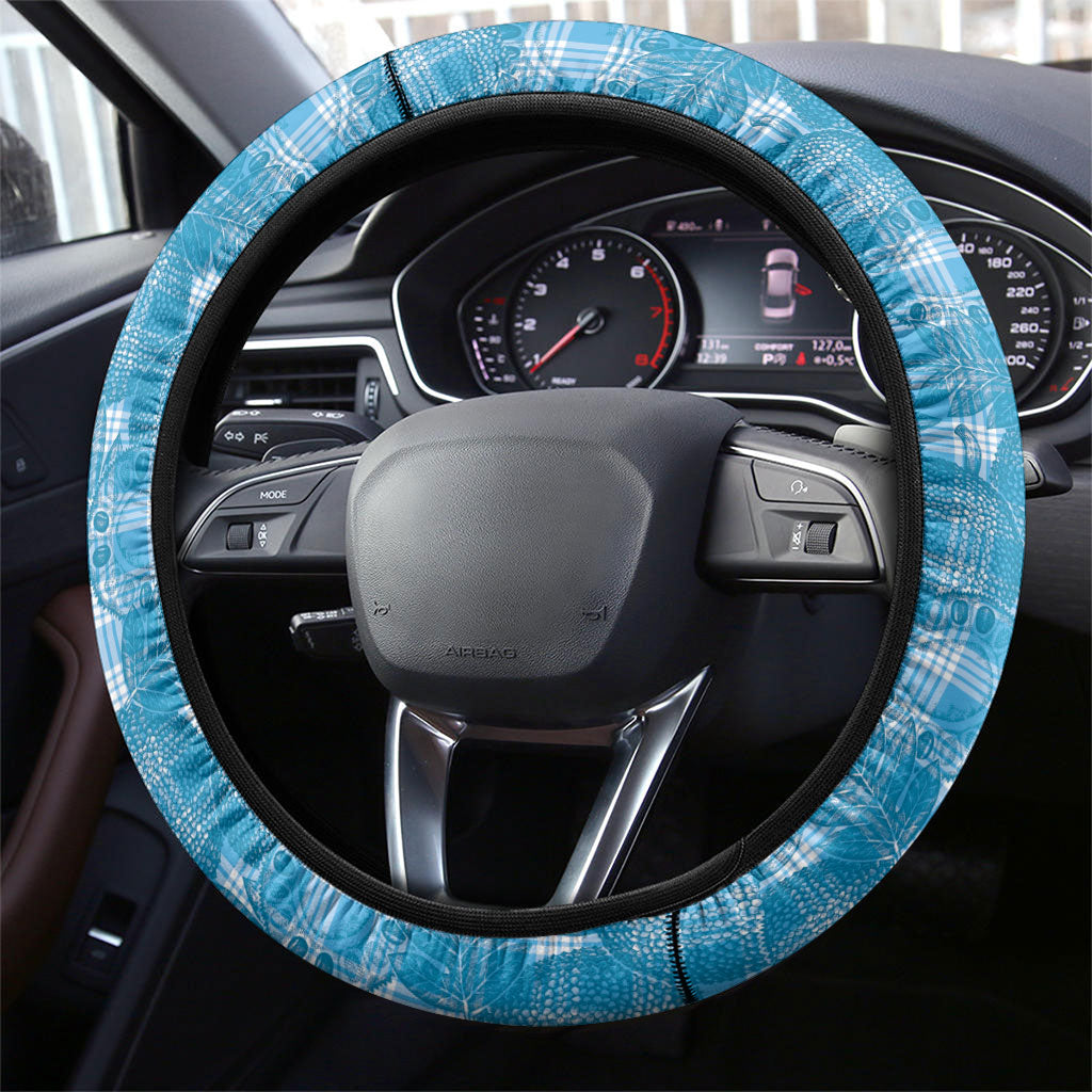 Polu Hawaii Breadfruit Palaka Motifs Steering Wheel Cover LT14 - Polynesian Pride