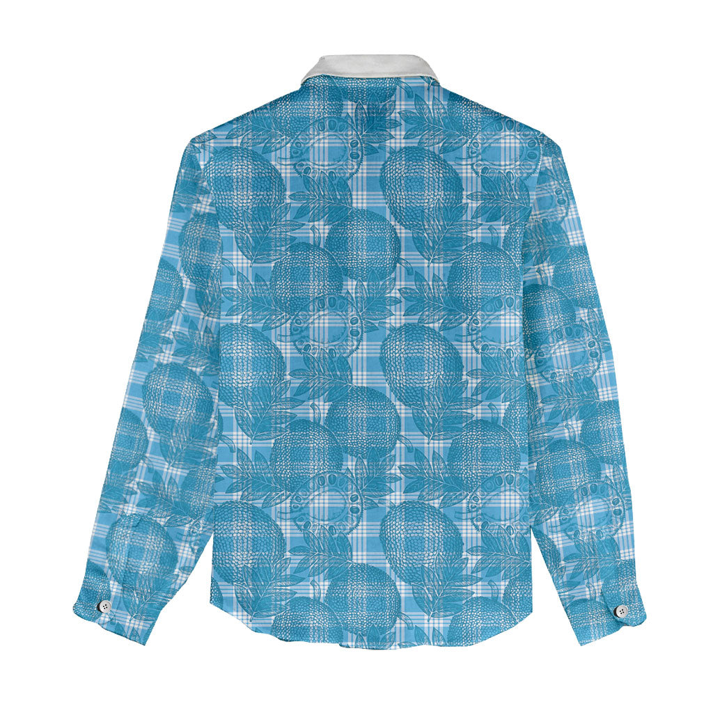 Polu Hawaii Breadfruit Palaka Motifs Women Casual Shirt LT14 - Polynesian Pride