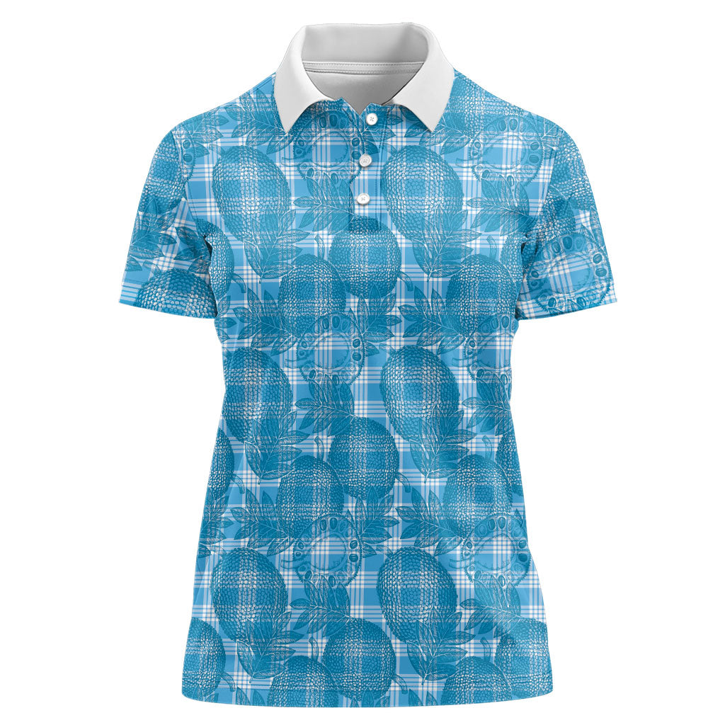 Polu Hawaii Breadfruit Palaka Motifs Women Polo Shirt