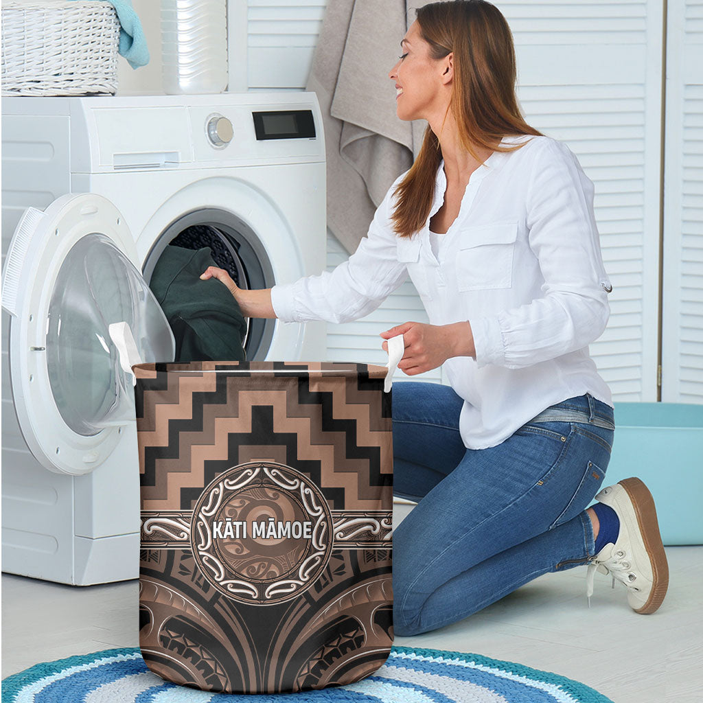 Aotearoa Kati Mamoe Laundry Basket Maori Iwi Poutama Puhoro Tattoo LT14 - Polynesian Pride