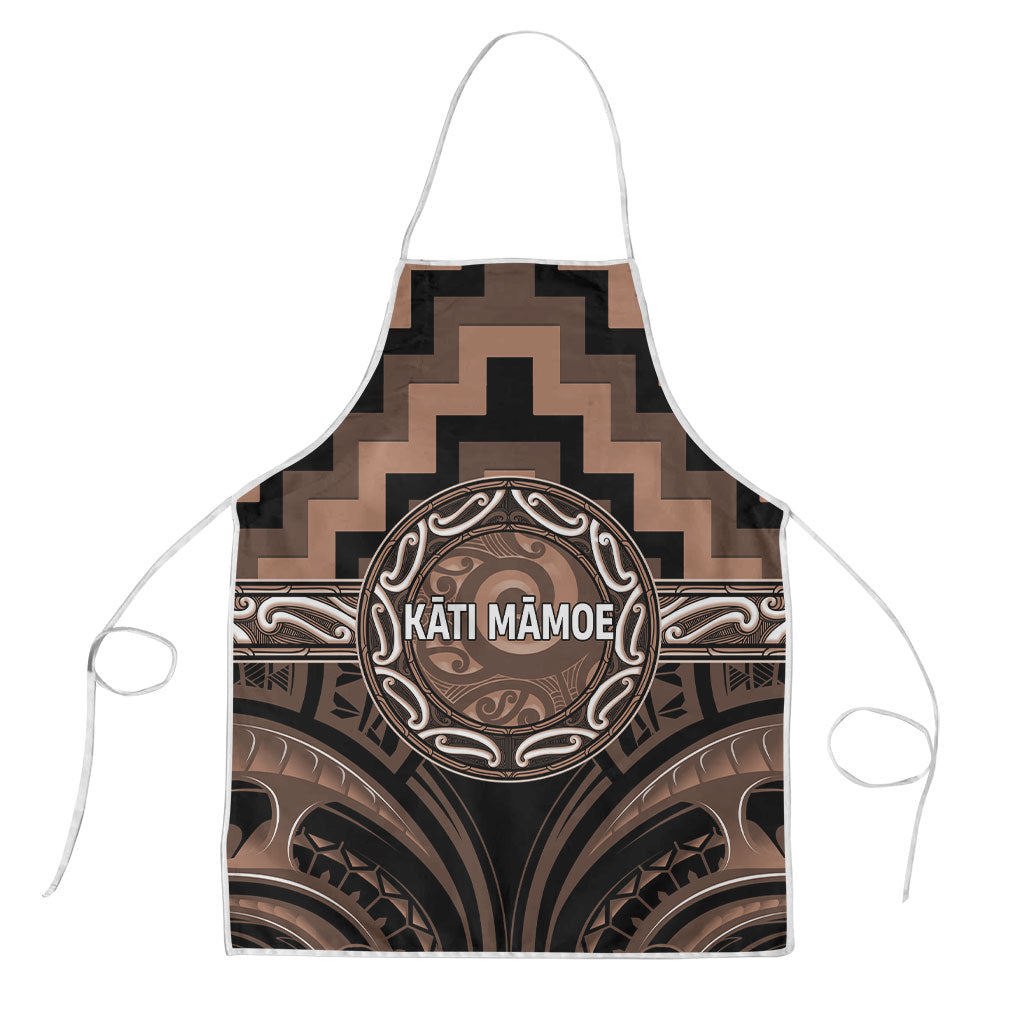 Aotearoa Kati Mamoe Apron Maori Iwi Poutama Puhoro Tattoo LT14 Brown - Polynesian Pride