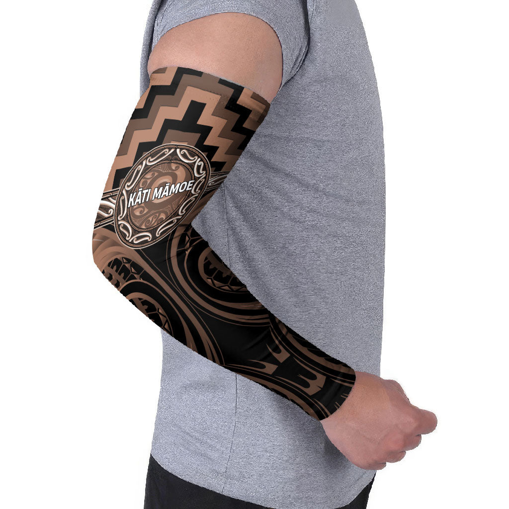Aotearoa Kati Mamoe Personalised Arm Sleeves Maori Iwi Poutama Puhoro Tattoo LT14 - Polynesian Pride