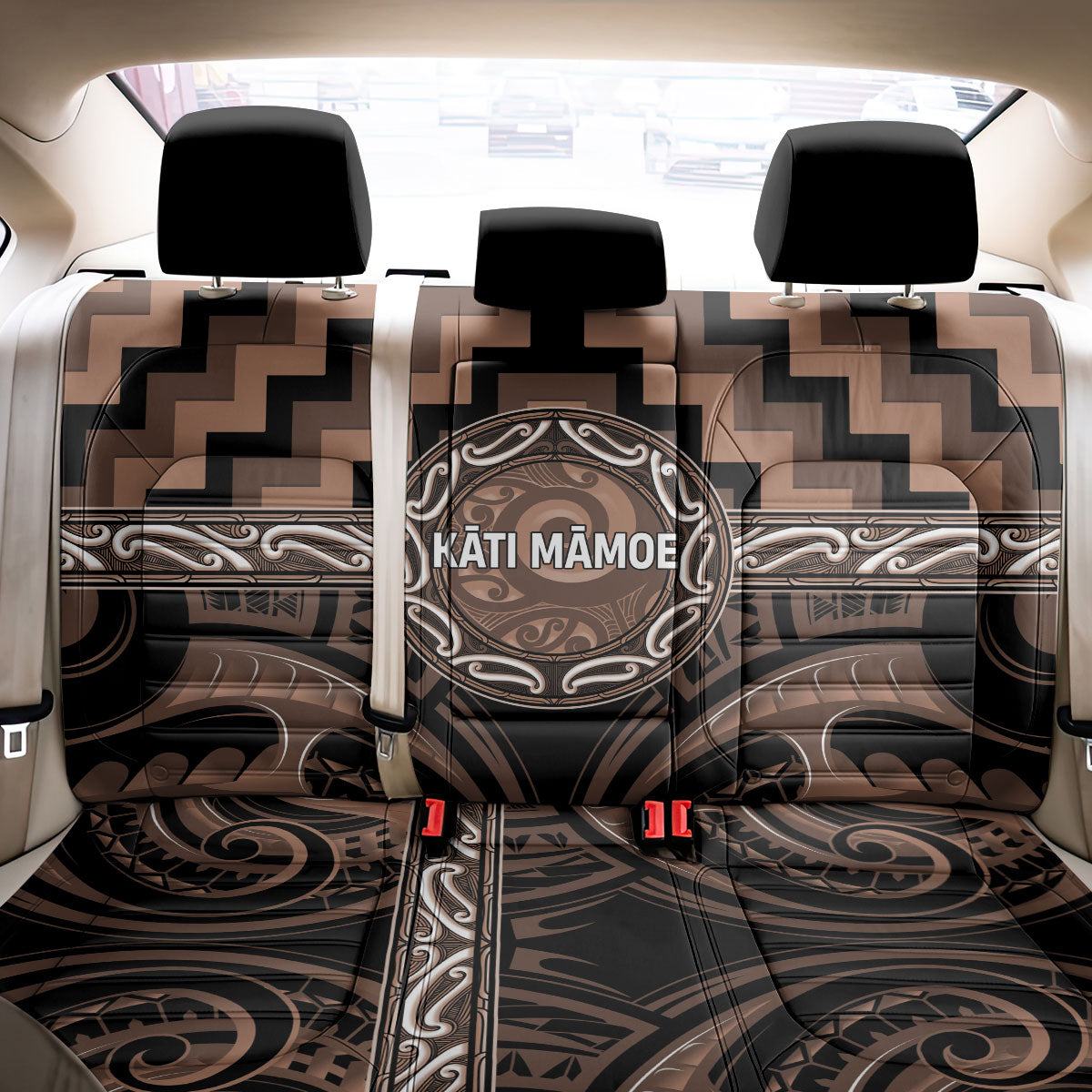 Aotearoa Kati Mamoe Back Car Seat Cover Maori Iwi Poutama Puhoro Tattoo LT14 - Polynesian Pride