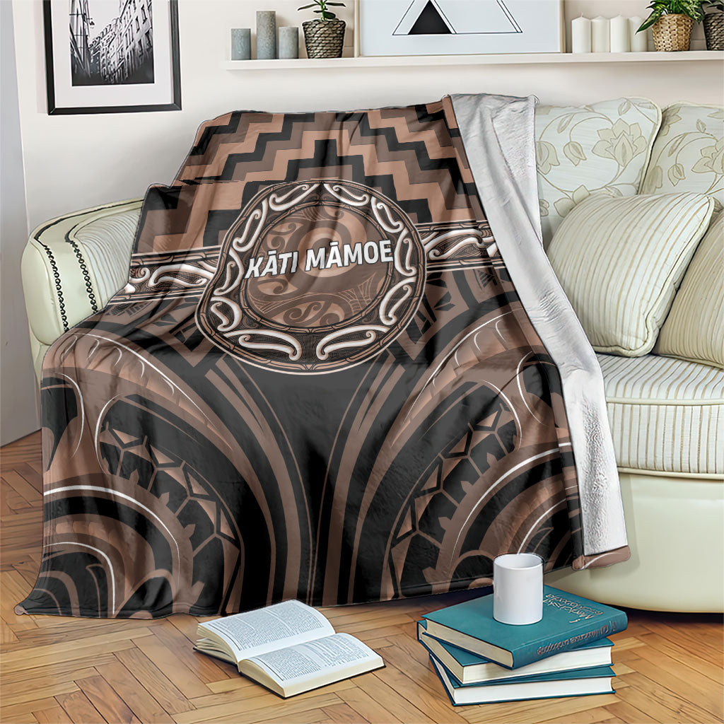 Aotearoa Kati Mamoe Blanket Maori Iwi Poutama Puhoro Tattoo LT14 Brown - Polynesian Pride