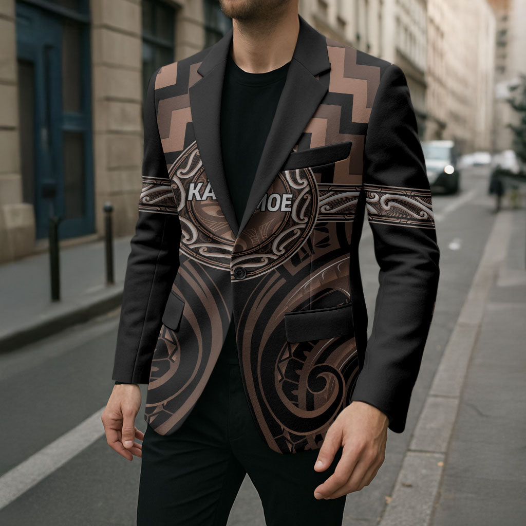 Aotearoa Kati Mamoe Personalised Blazer Maori Iwi Poutama Puhoro Tattoo LT14 - Polynesian Pride