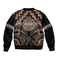 Aotearoa Kati Mamoe Personalised Bomber Jacket Maori Iwi Poutama Puhoro Tattoo LT14 - Polynesian Pride