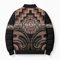 Aotearoa Kati Mamoe Personalised Bomber Puffer Jacket Maori Iwi Poutama Puhoro Tattoo LT14 - Polynesian Pride