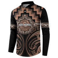 Aotearoa Kati Mamoe Personalised Button Sweatshirt Maori Iwi Poutama Puhoro Tattoo LT14 - Polynesian Pride