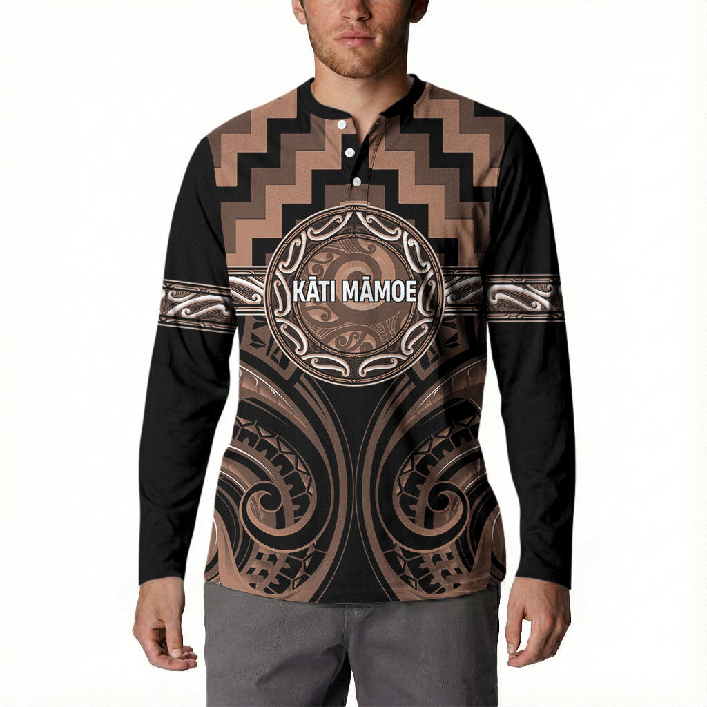 Aotearoa Kati Mamoe Personalised Button Sweatshirt Maori Iwi Poutama Puhoro Tattoo LT14 - Polynesian Pride