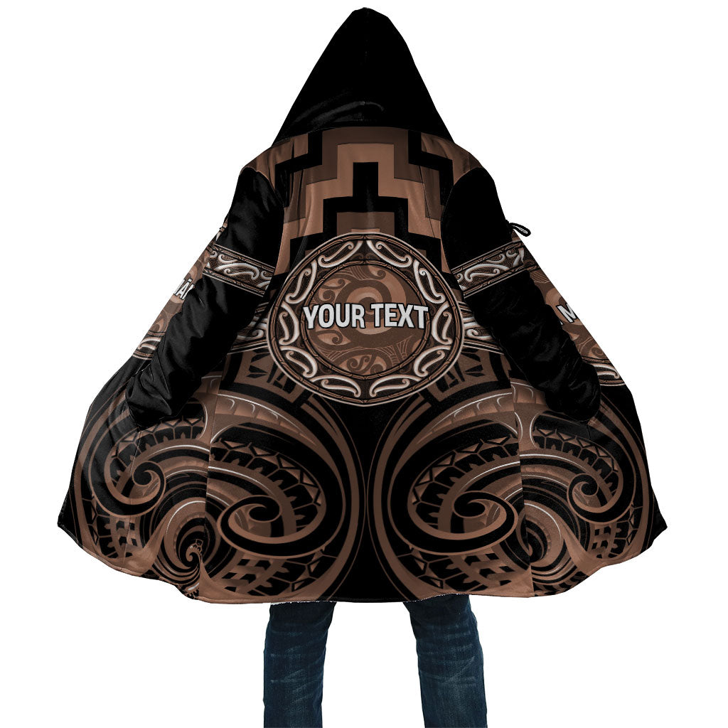 Aotearoa Kati Mamoe Personalised Cloak Maori Iwi Poutama Puhoro Tattoo LT14 Unisex Brown - Polynesian Pride