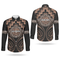 Aotearoa Kati Mamoe Personalised Couples Matching Off Shoulder Short Dress and Long Sleeve Button Shirt Maori Iwi Poutama Puhoro Tattoo LT14 - Polynesian Pride