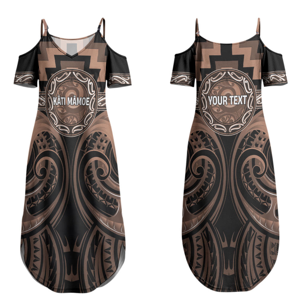 Aotearoa Kati Mamoe Personalised Couples Matching Summer Maxi Dress and Hawaiian Shirt Maori Iwi Poutama Puhoro Tattoo LT14 - Polynesian Pride