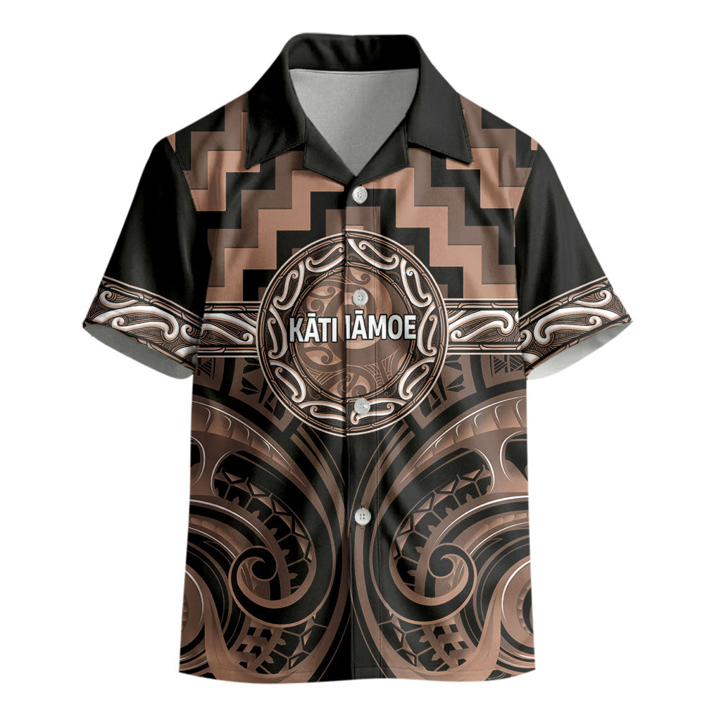 Aotearoa Kati Mamoe Personalised Kid Hawaiian Shirt Maori Iwi Poutama Puhoro Tattoo LT14 - Polynesian Pride