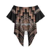 Aotearoa Kati Mamoe Personalised Off Shoulder Wrap Waist Top Maori Iwi Poutama Puhoro Tattoo LT14 - Polynesian Pride