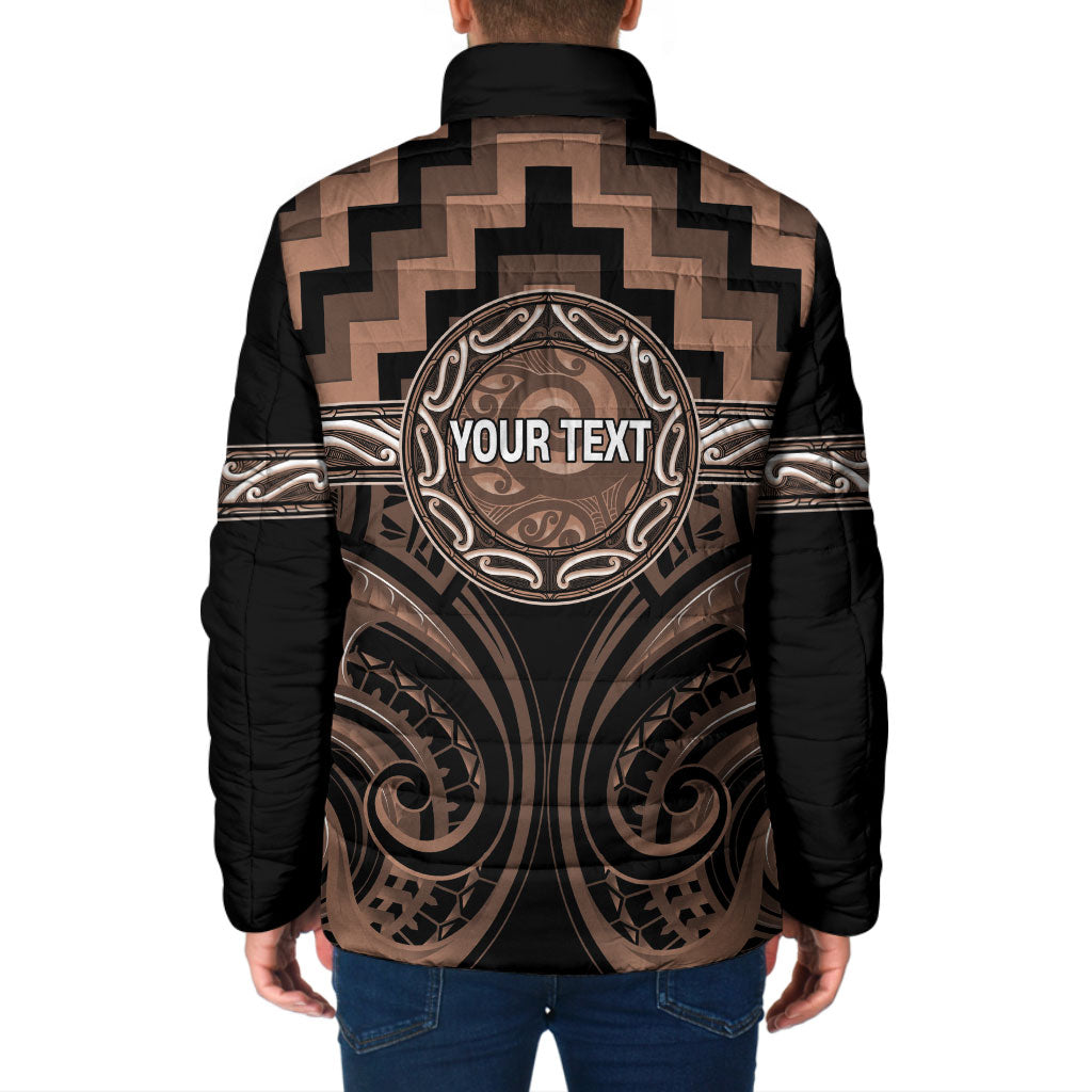 Aotearoa Kati Mamoe Personalised Padded Jacket Maori Iwi Poutama Puhoro Tattoo LT14 - Polynesian Pride