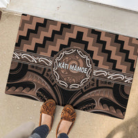 Aotearoa Kati Mamoe Rubber Doormat Maori Iwi Poutama Puhoro Tattoo LT14 - Polynesian Pride