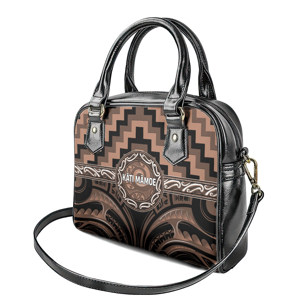 Aotearoa Kati Mamoe Shoulder Handbag Maori Iwi Poutama Puhoro Tattoo LT14 - Polynesian Pride