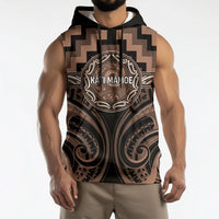 Aotearoa Kati Mamoe Personalised Sleeveless Hoodie Maori Iwi Poutama Puhoro Tattoo LT14 - Polynesian Pride
