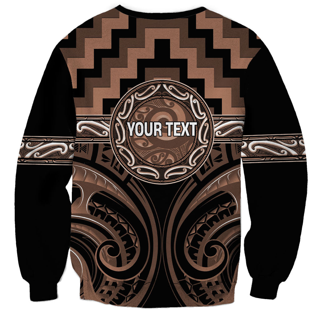 Aotearoa Kati Mamoe Personalised Sweatshirt Maori Iwi Poutama Puhoro Tattoo LT14 - Polynesian Pride