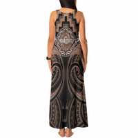 Aotearoa Kati Mamoe Personalised Tank Maxi Dress Maori Iwi Poutama Puhoro Tattoo LT14 - Polynesian Pride