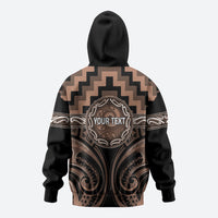 Aotearoa Kati Mamoe Personalised Zip Hoodie Maori Iwi Poutama Puhoro Tattoo LT14 - Polynesian Pride
