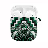 Aotearoa Whakatohea AirPods Case Maori Iwi Poutama Puhoro Tattoo LT14 Green - Polynesian Pride