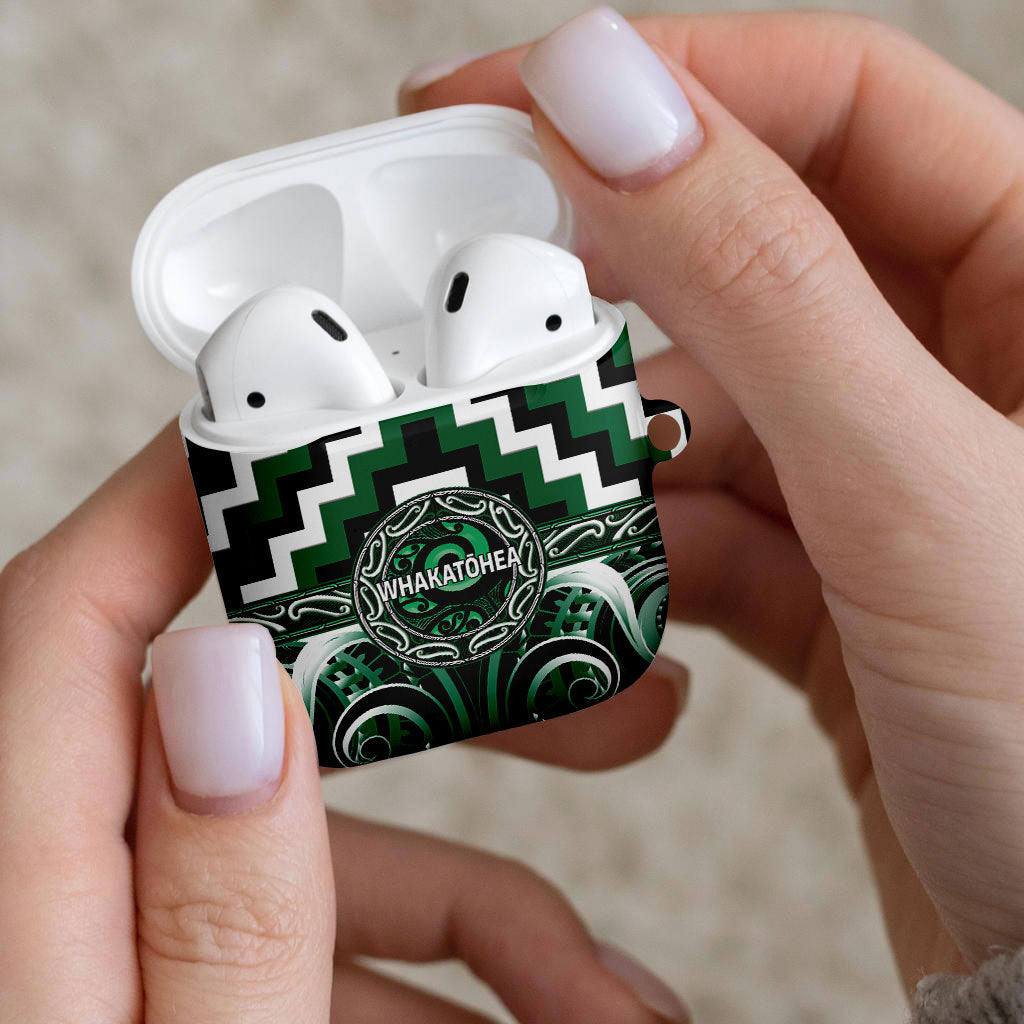 Aotearoa Whakatohea AirPods Case Maori Iwi Poutama Puhoro Tattoo LT14 - Polynesian Pride