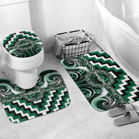 Aotearoa Whakatohea Bathroom Set Maori Iwi Poutama Puhoro Tattoo LT14 Mat Set Only (3 pcs) One Size Green - Polynesian Pride