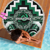 Aotearoa Whakatohea Beach Blanket Maori Iwi Poutama Puhoro Tattoo LT14 - Polynesian Pride