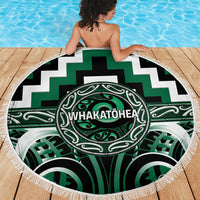 Aotearoa Whakatohea Beach Blanket Maori Iwi Poutama Puhoro Tattoo LT14 - Polynesian Pride