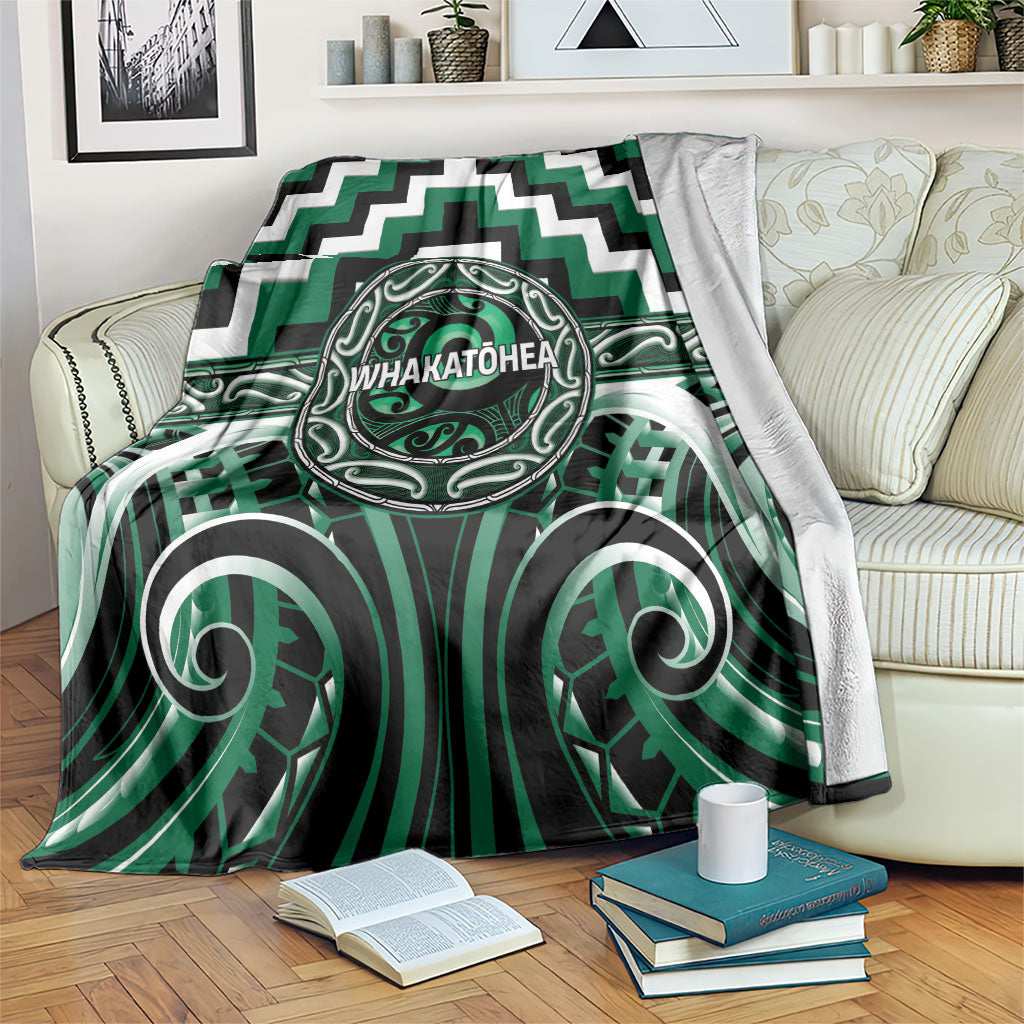 Aotearoa Whakatohea Blanket Maori Iwi Poutama Puhoro Tattoo LT14 Green - Polynesian Pride