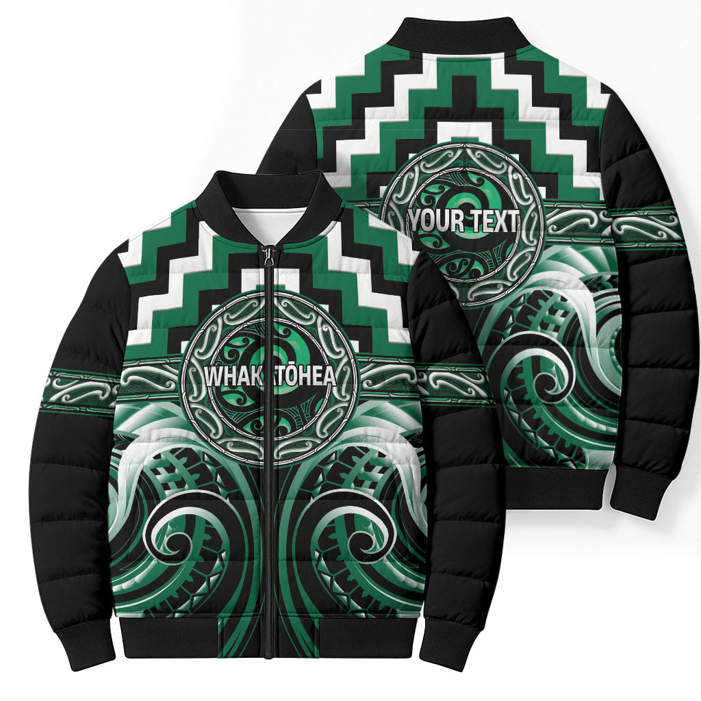 Aotearoa Whakatohea Personalised Bomber Puffer Jacket Maori Iwi Poutama Puhoro Tattoo LT14 - Polynesian Pride