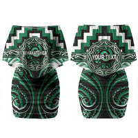 Aotearoa Whakatohea Personalised Couples Matching Off Shoulder Short Dress and Long Sleeve Button Shirt Maori Iwi Poutama Puhoro Tattoo LT14 - Polynesian Pride