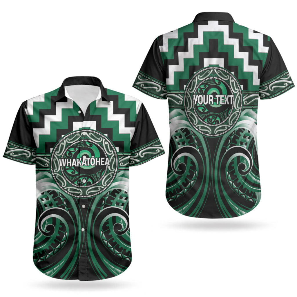 Aotearoa Whakatohea Personalised Couples Matching Puletasi and Hawaiian Shirt Maori Iwi Poutama Puhoro Tattoo LT14 - Polynesian Pride