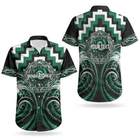 Aotearoa Whakatohea Personalised Couples Matching Puletasi and Hawaiian Shirt Maori Iwi Poutama Puhoro Tattoo LT14 - Polynesian Pride